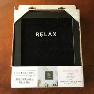 Urban House Design Letter Board.